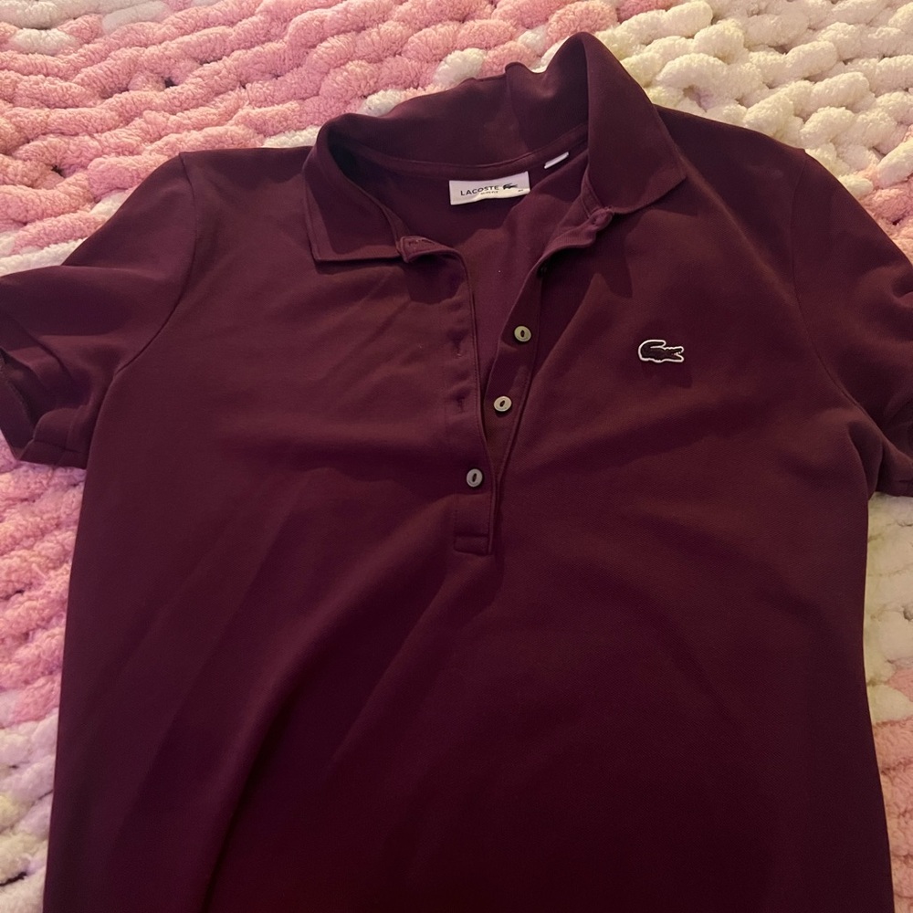 Lacoste Burgundy Polo Dress